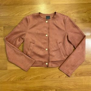 Primark Suede Button Front Crop Jacket - Pink